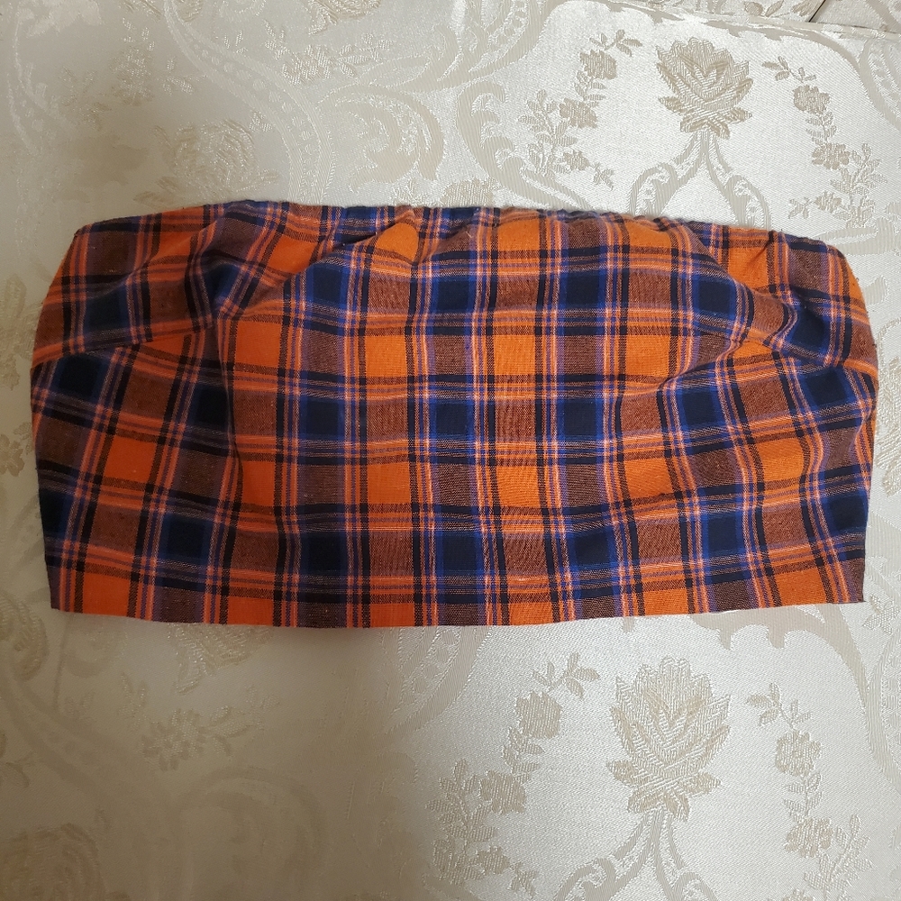 L'ATISTE by Amy Plaid Tube Top